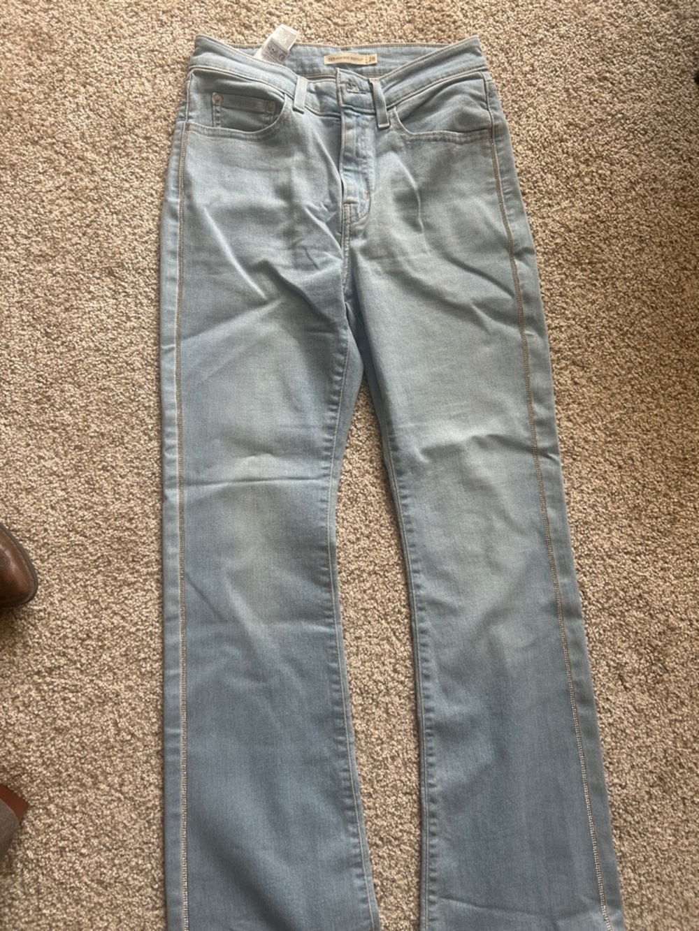 Levi's Pale Blue Flared Jeans with Side Seams